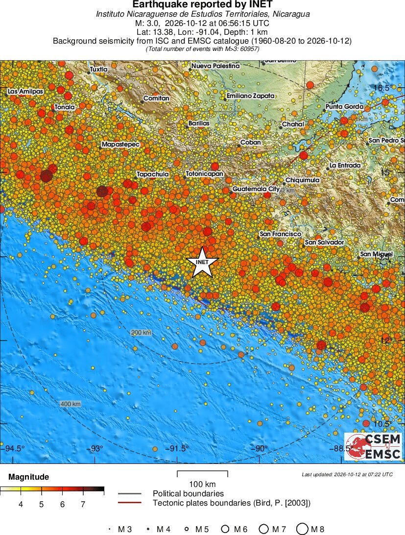 regional magnitude historical seismicity