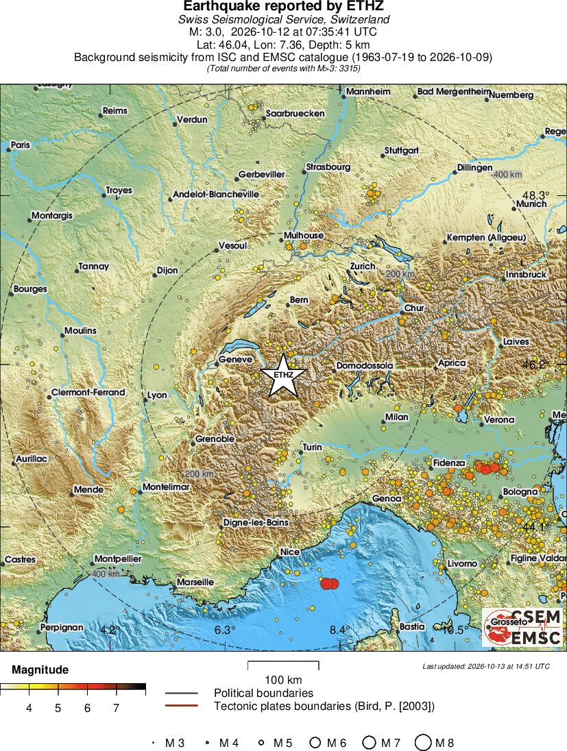 regional magnitude historical seismicity