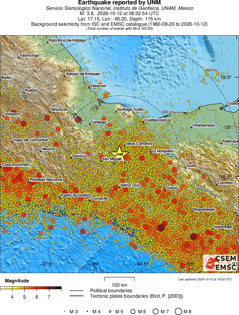 regional magnitude historical seismicity