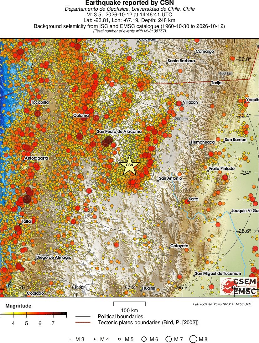regional magnitude historical seismicity
