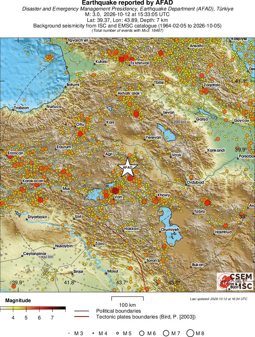 regional magnitude historical seismicity