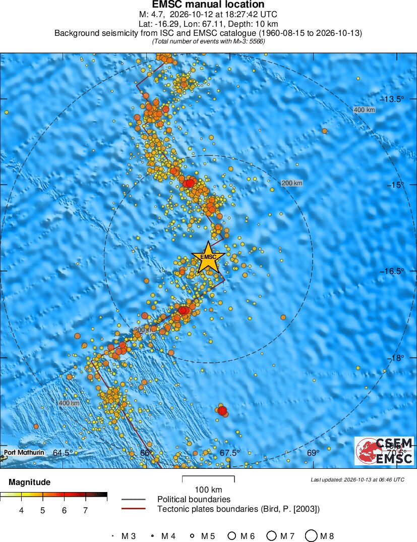 regional magnitude historical seismicity