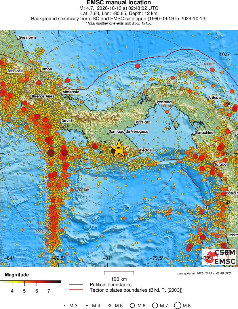 regional magnitude historical seismicity