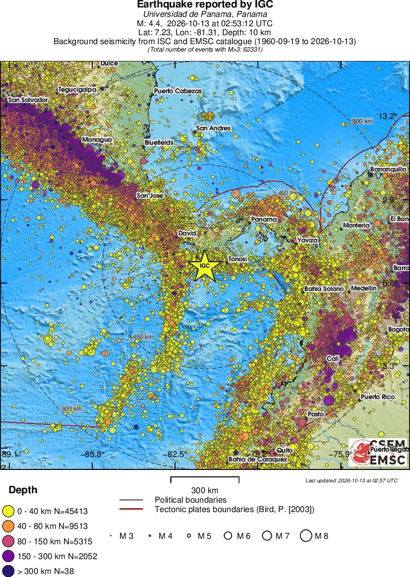 wide historical seismicity