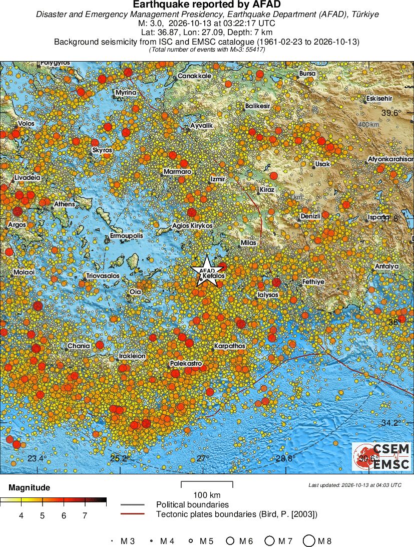 regional magnitude historical seismicity