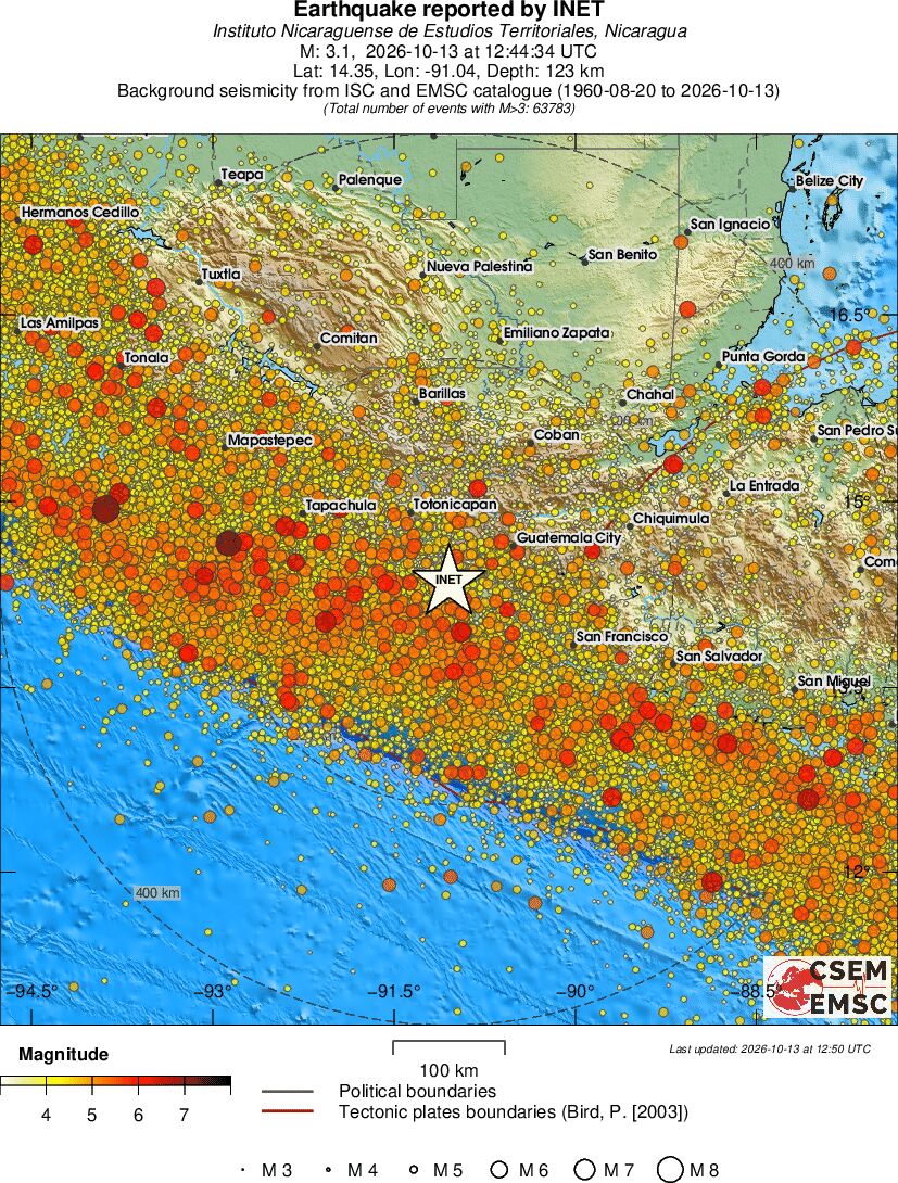 regional magnitude historical seismicity