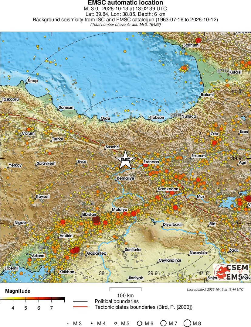 regional magnitude historical seismicity