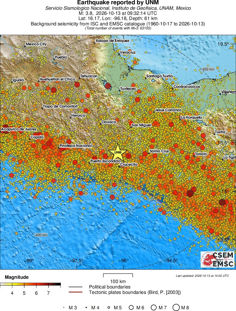 regional magnitude historical seismicity