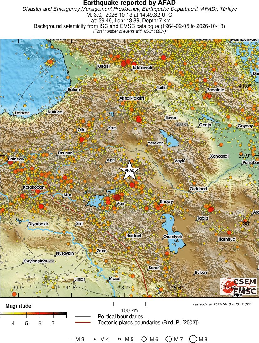 regional magnitude historical seismicity