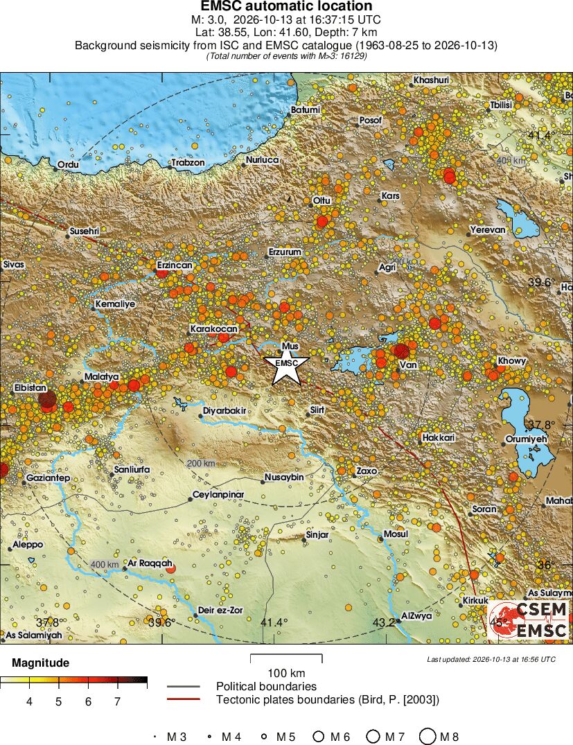 regional magnitude historical seismicity