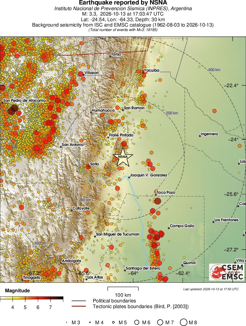regional magnitude historical seismicity