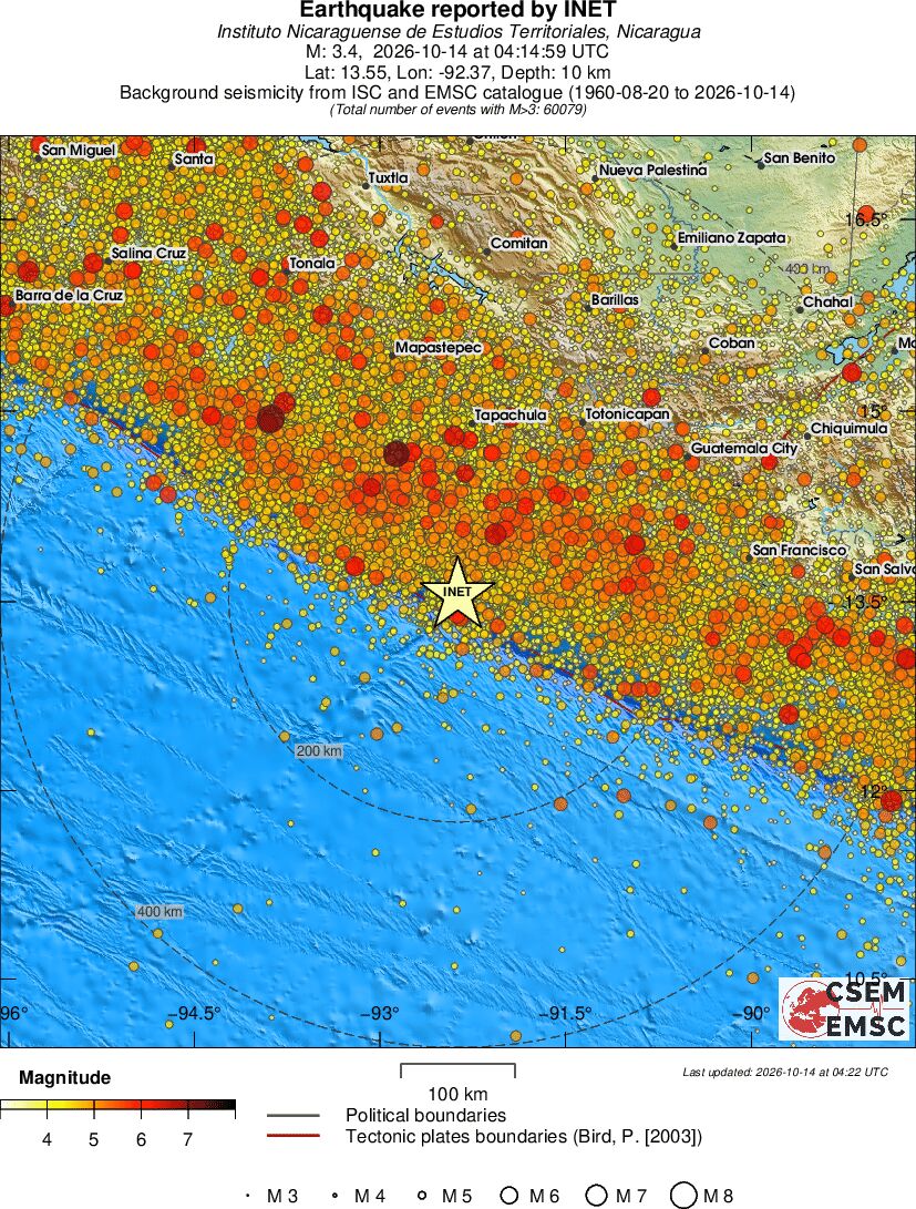 regional magnitude historical seismicity