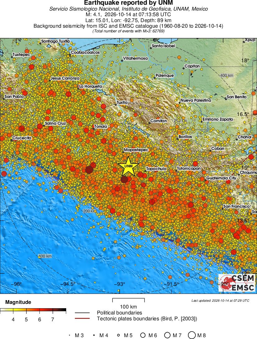 regional magnitude historical seismicity