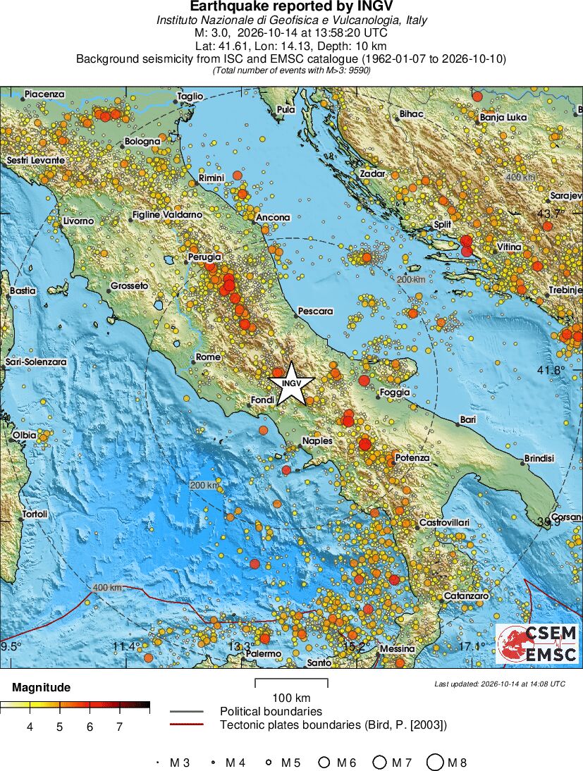regional magnitude historical seismicity