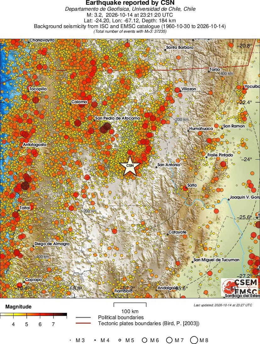 regional magnitude historical seismicity