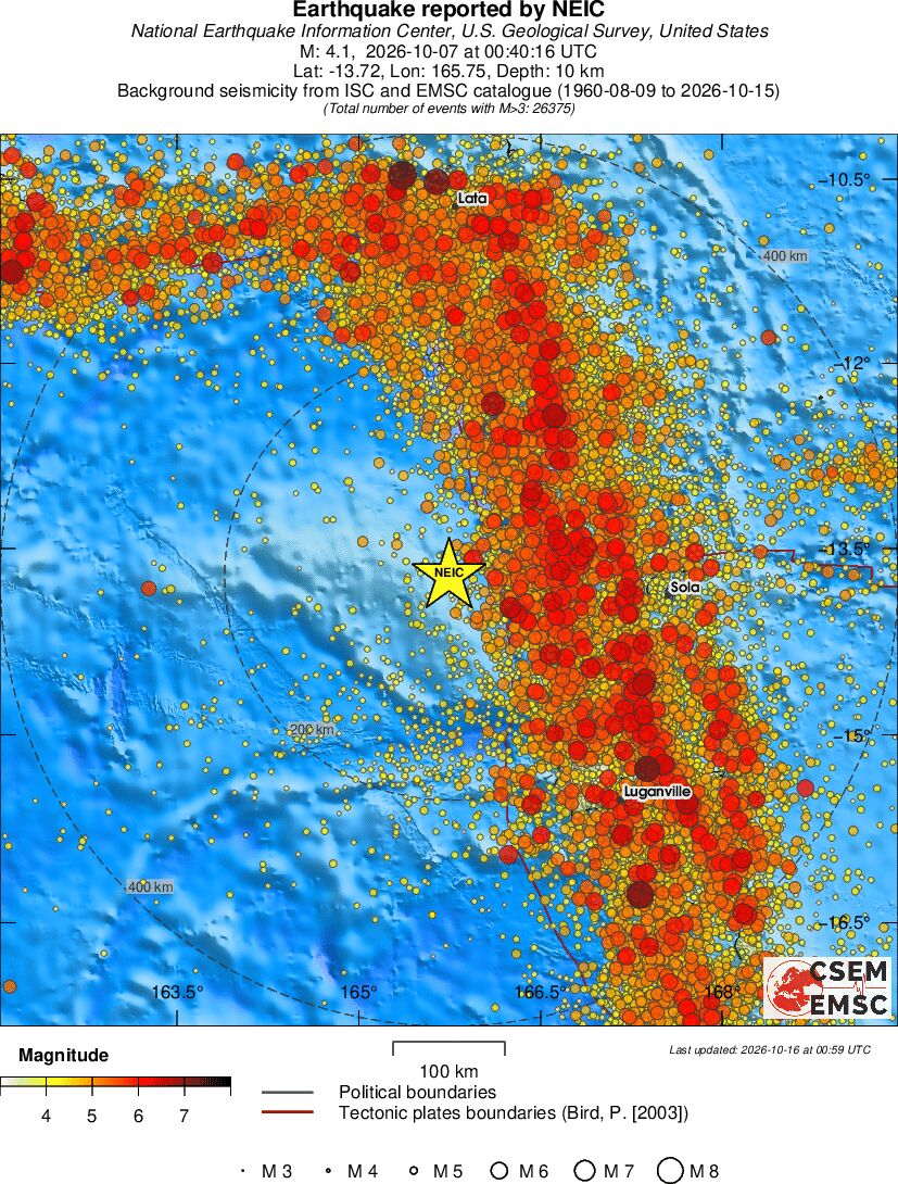 regional magnitude historical seismicity