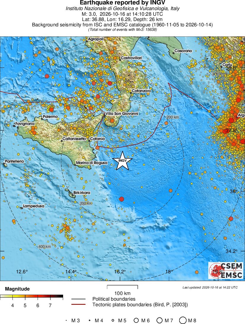 regional magnitude historical seismicity