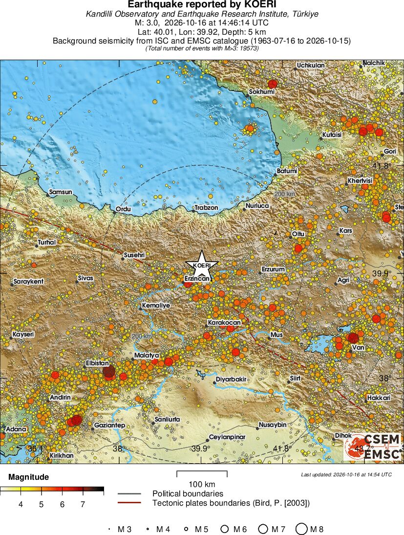 regional magnitude historical seismicity