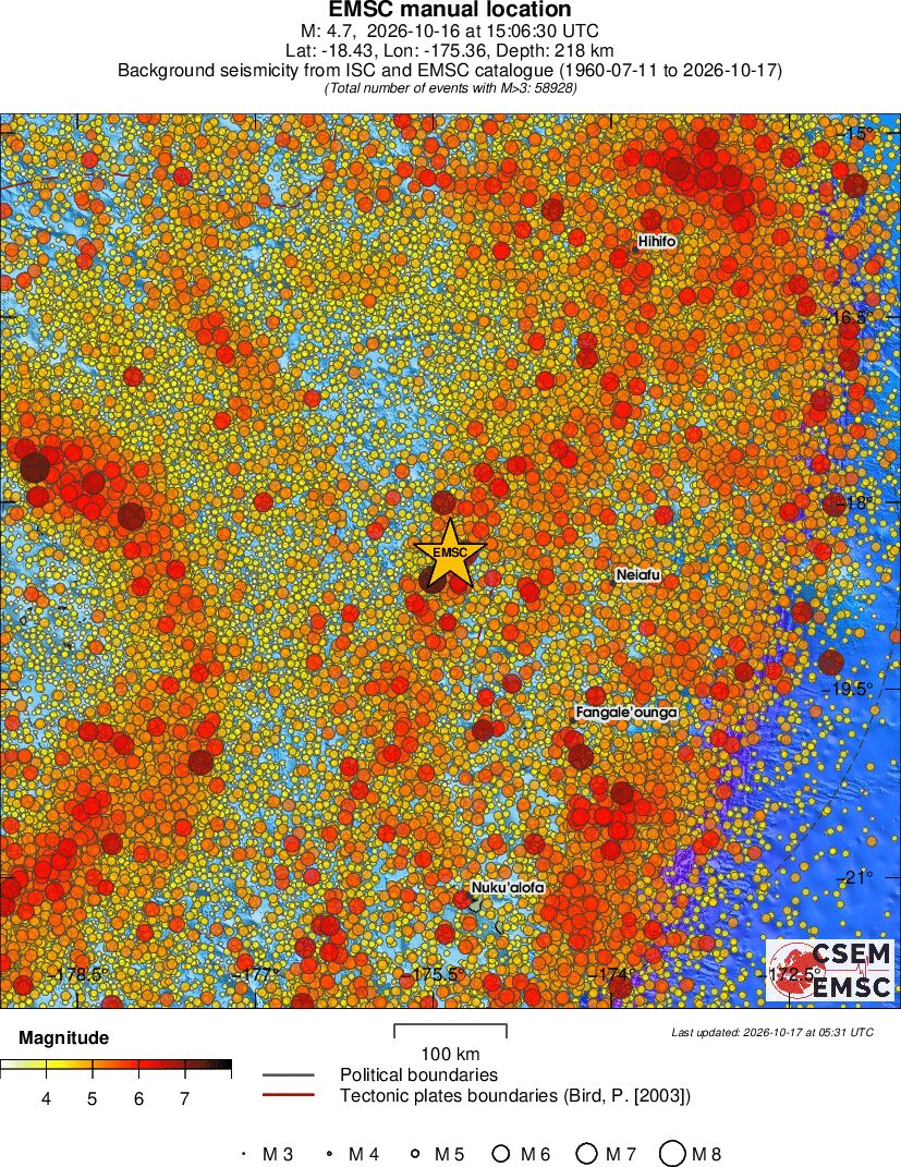 regional magnitude historical seismicity