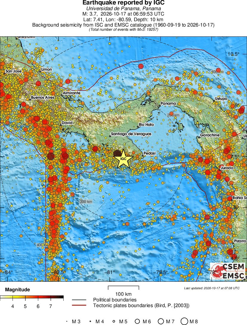 regional magnitude historical seismicity