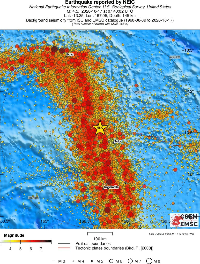 regional magnitude historical seismicity