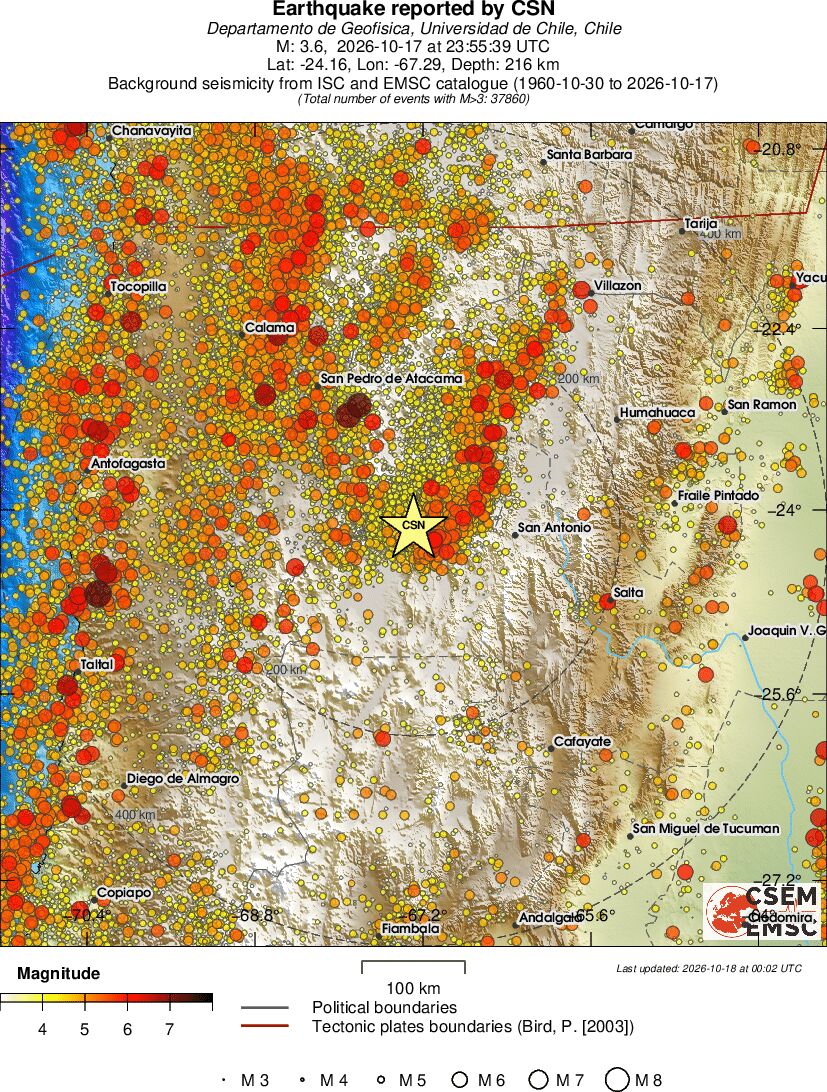 regional magnitude historical seismicity