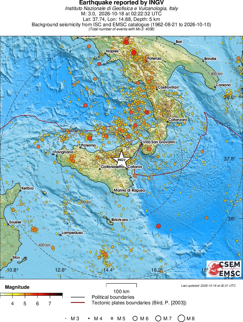 regional magnitude historical seismicity