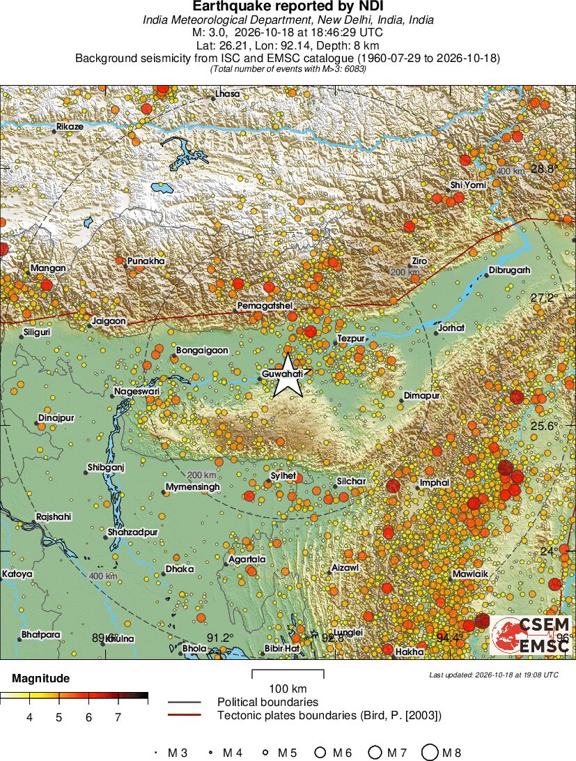 regional magnitude historical seismicity