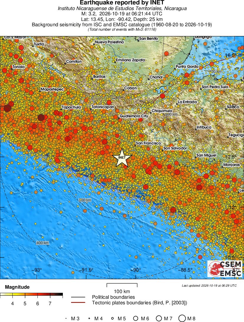 regional magnitude historical seismicity