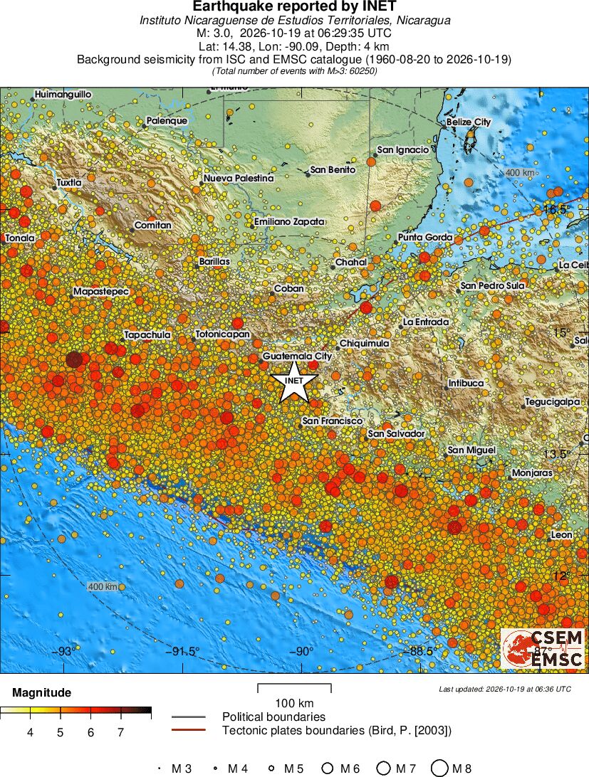 regional magnitude historical seismicity