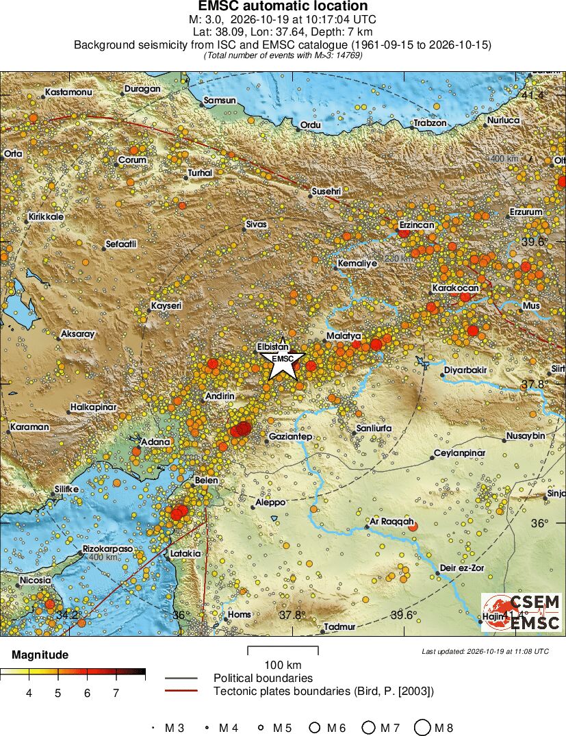 regional magnitude historical seismicity