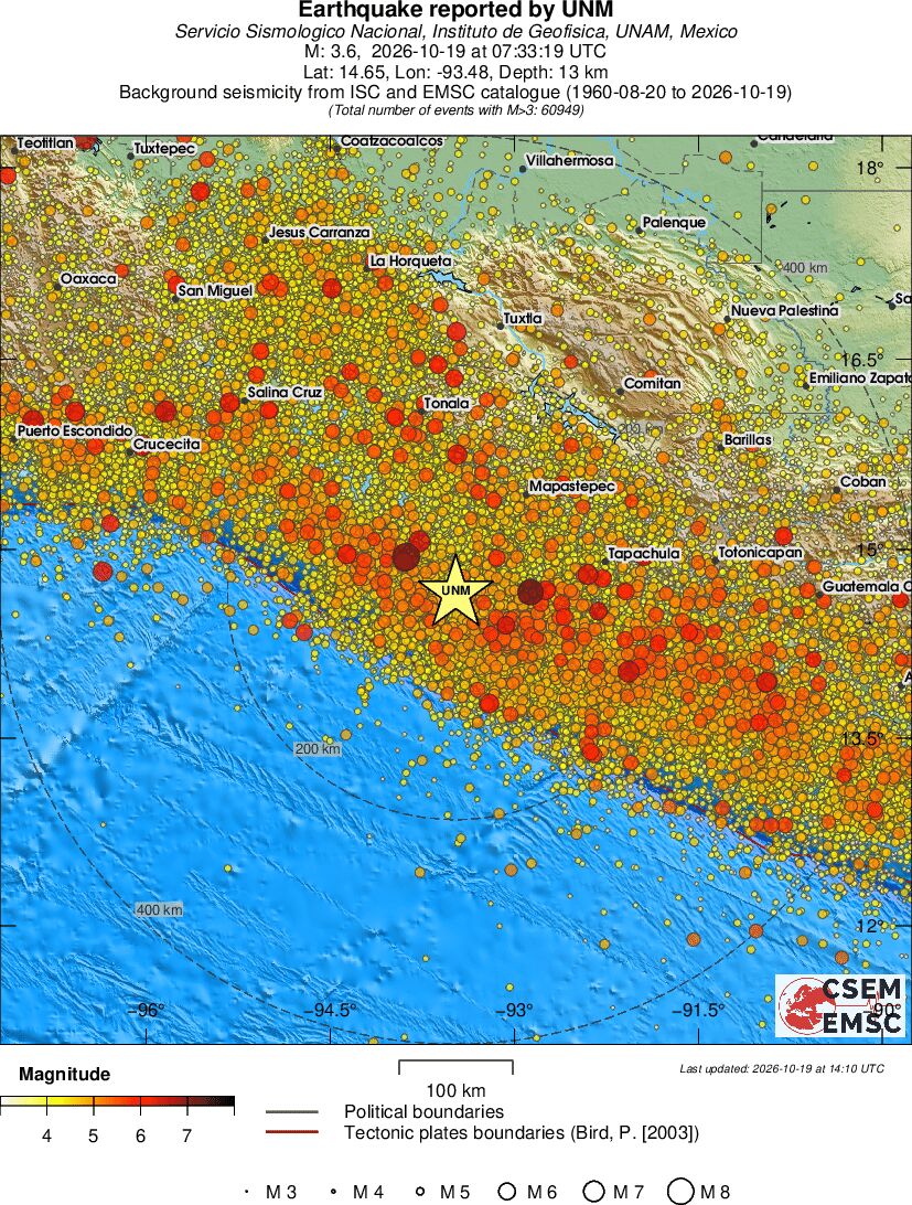 regional magnitude historical seismicity