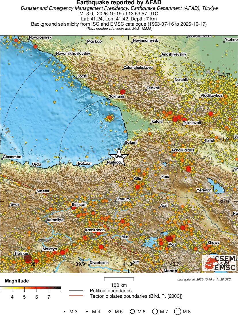 regional magnitude historical seismicity