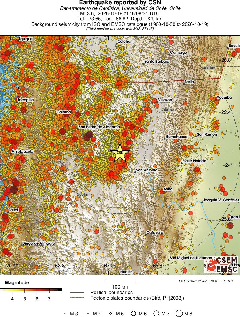 regional magnitude historical seismicity