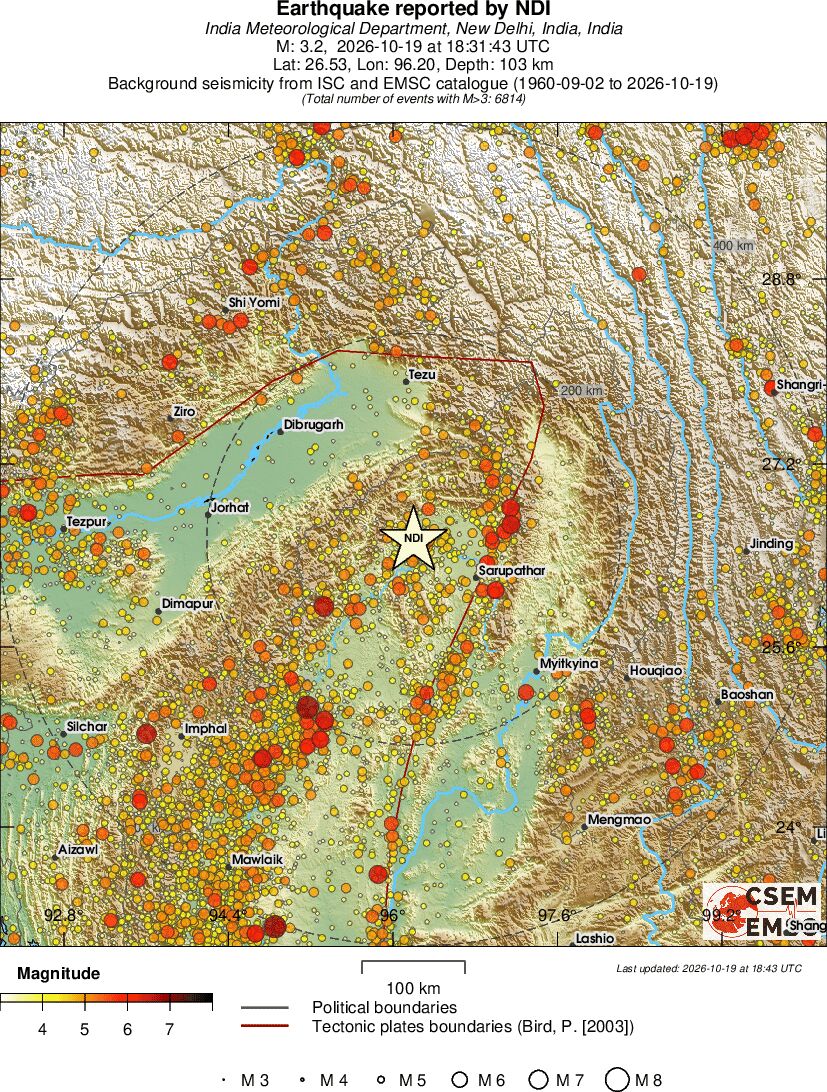 regional magnitude historical seismicity