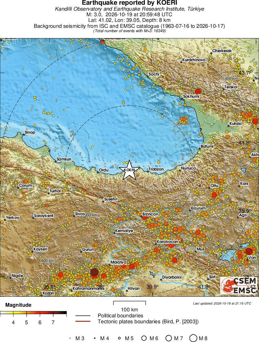 regional magnitude historical seismicity