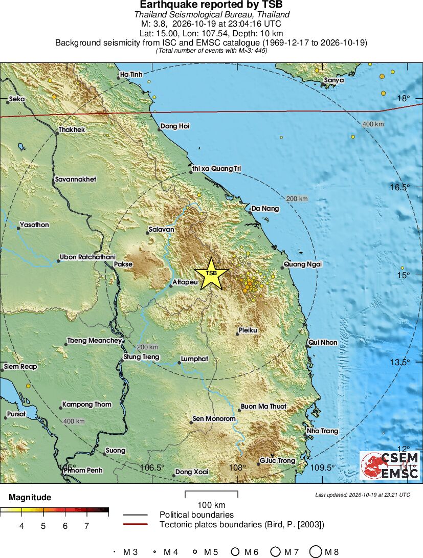regional magnitude historical seismicity