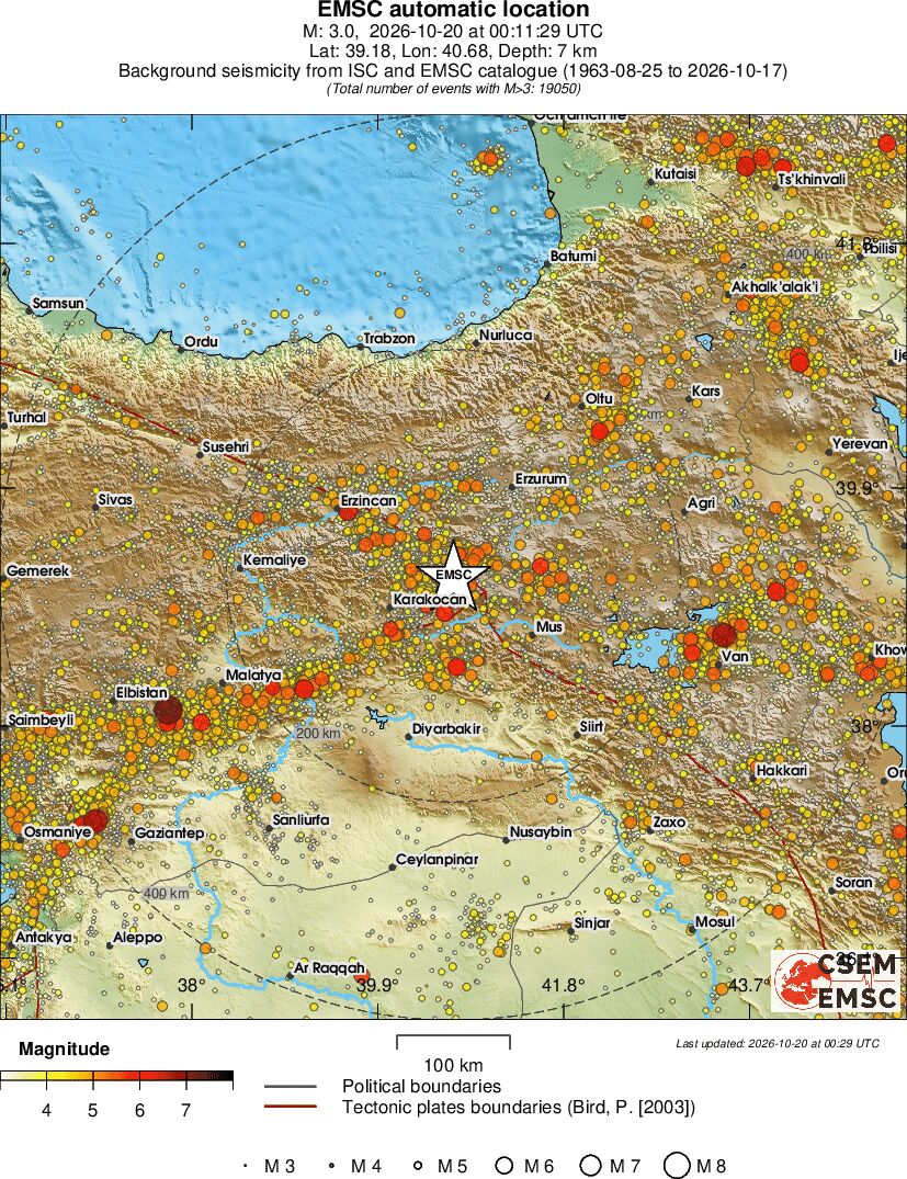 regional magnitude historical seismicity