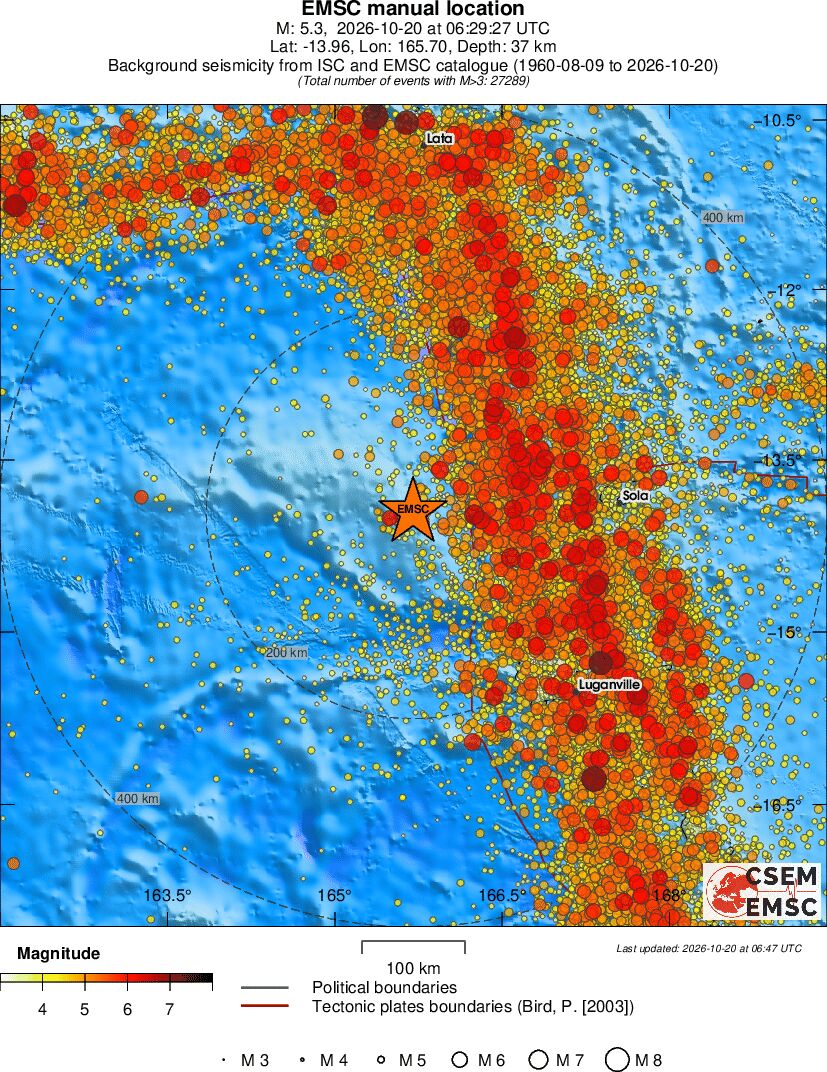regional magnitude historical seismicity