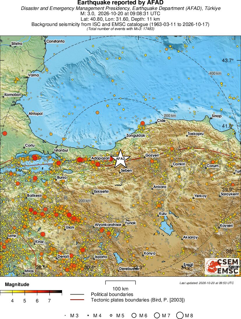 regional magnitude historical seismicity