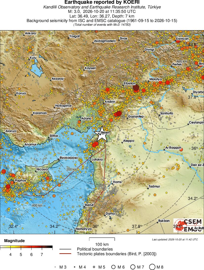 regional magnitude historical seismicity