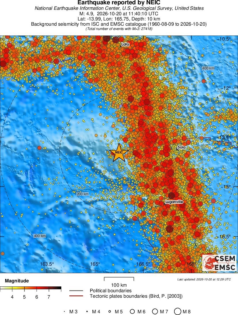 regional magnitude historical seismicity