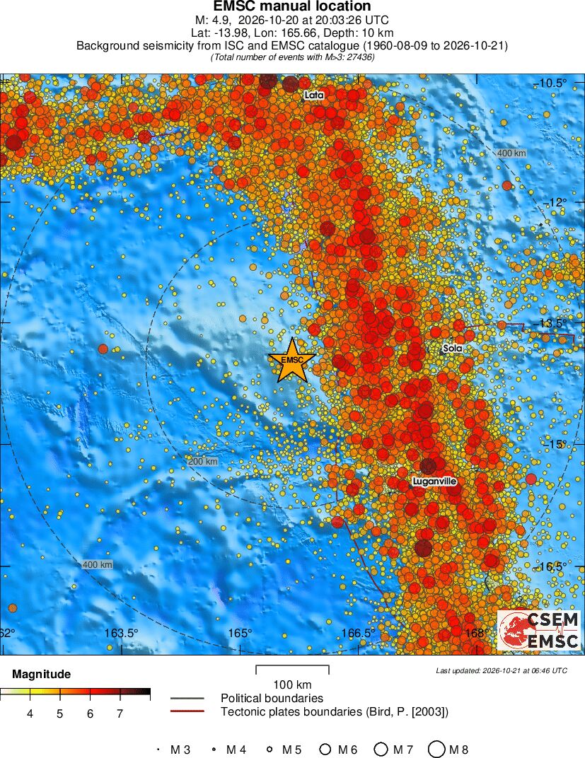 regional magnitude historical seismicity
