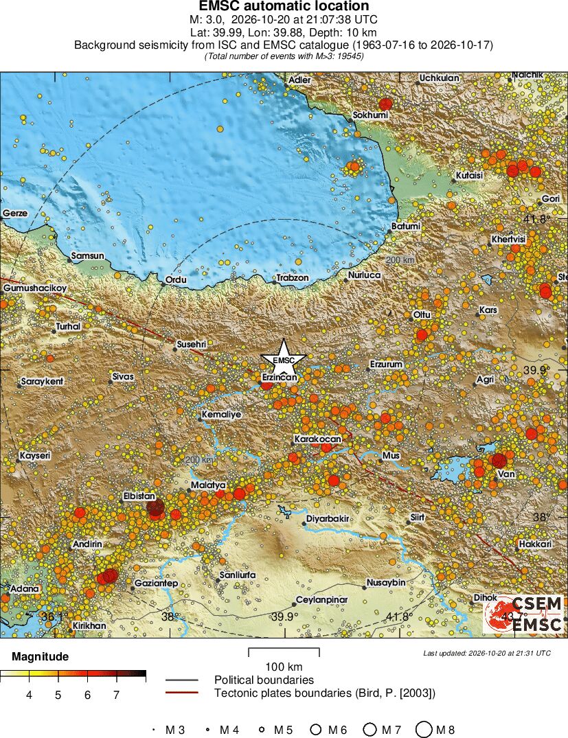 regional magnitude historical seismicity