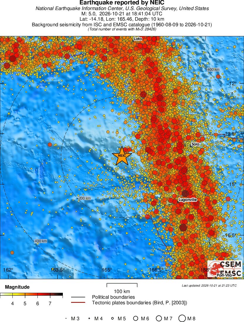 regional magnitude historical seismicity
