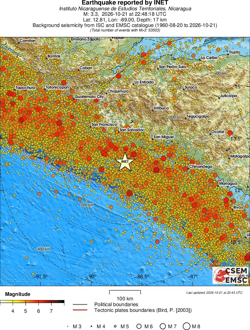 regional magnitude historical seismicity
