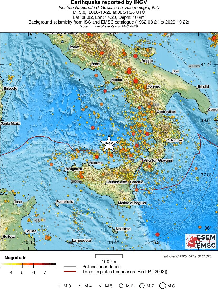 regional magnitude historical seismicity