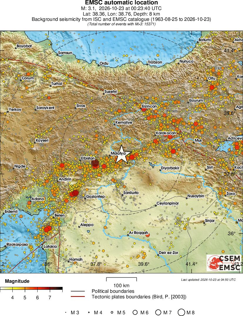 regional magnitude historical seismicity