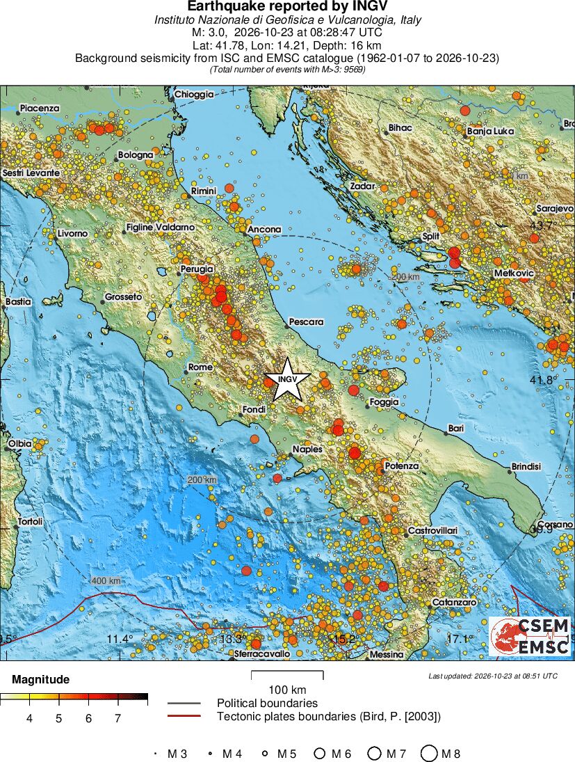regional magnitude historical seismicity
