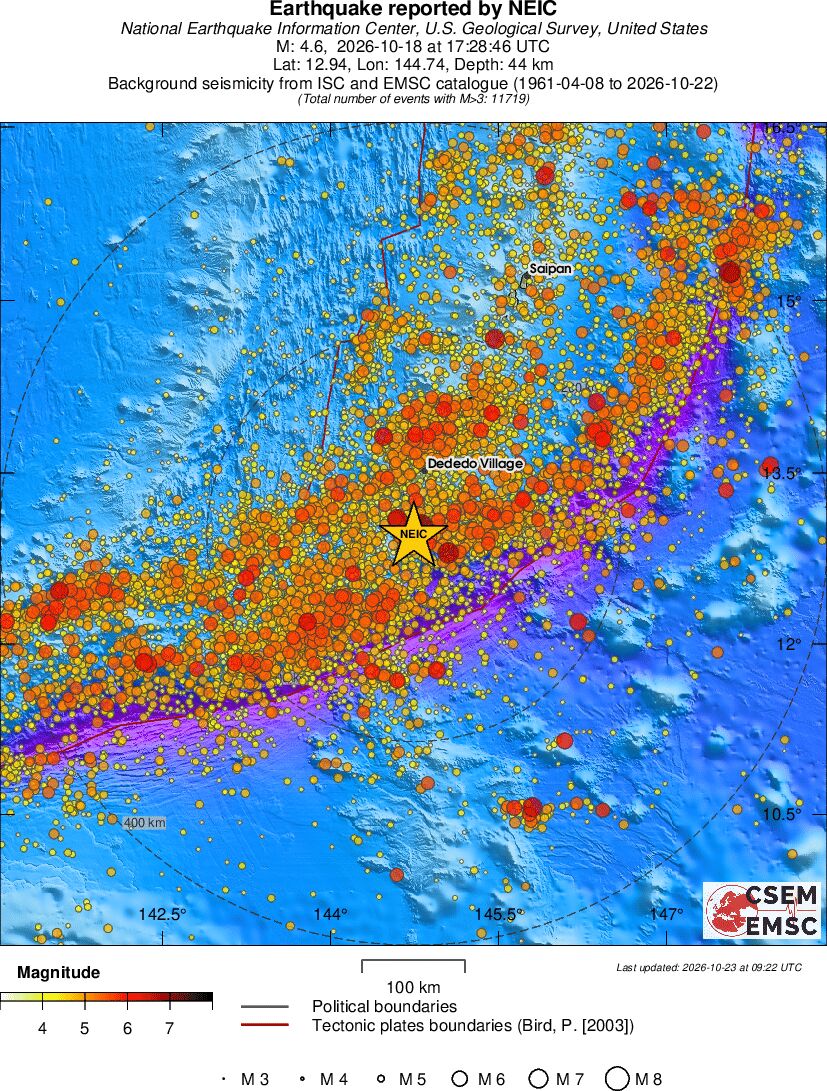 regional magnitude historical seismicity